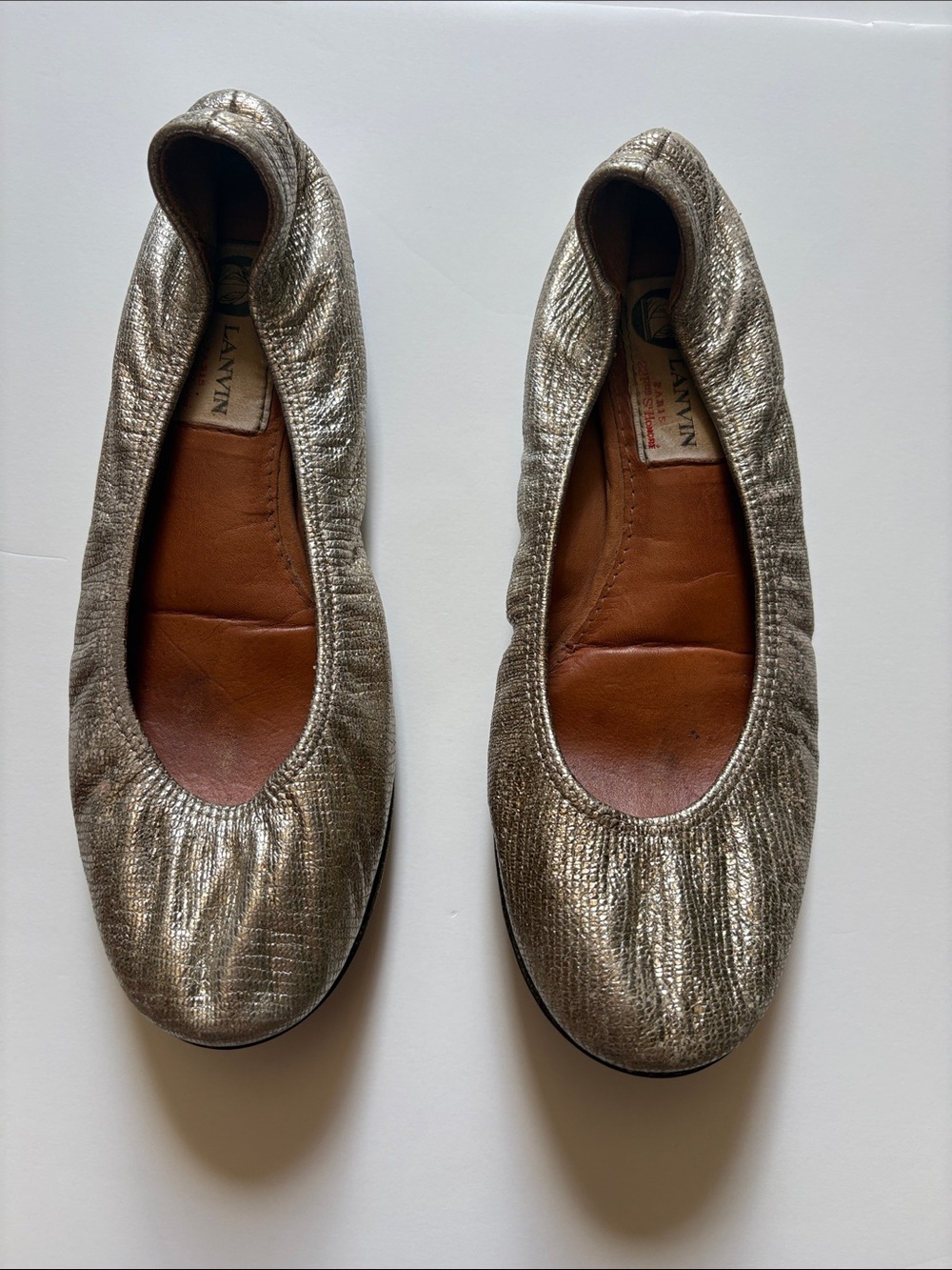 LANVIN GOLD FLATS
